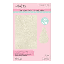 Load image into Gallery viewer, Embossing Folders: Spellbinders-Sparkling Trees 3D Emboss & Cut Folder by Frank Garcia