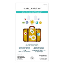 Load image into Gallery viewer, Stamp and Die Combo: Spellbinders-Retro Suitcase and Sentiments