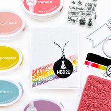 Load image into Gallery viewer, Stamps: Catherine Pooler Designs-Block & Script Birthday Background Stamp