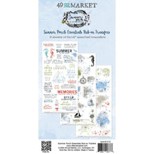 Load image into Gallery viewer, Embellishments: 49 and Market-Summer Porch Essentials Rub-on Transfers