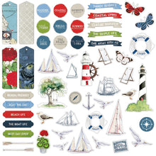 Load image into Gallery viewer, Embellishments: 49 And Market-Summer Porch Chipboard Set