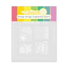 Load image into Gallery viewer, Stencils: Waffle Flower-Postage Collage Gingerbread Stencil
