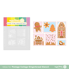 Load image into Gallery viewer, Stencils: Waffle Flower-Postage Collage Gingerbread Stencil