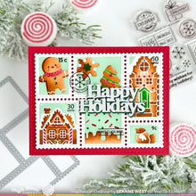 Load image into Gallery viewer, Stamps: Waffle Flower-Postage Collage North Pole Stamp Set