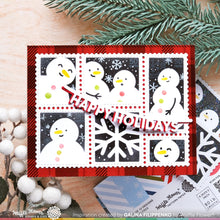 Load image into Gallery viewer, Stencils: Waffle Flower-Postage Collage Snowman Stencil
