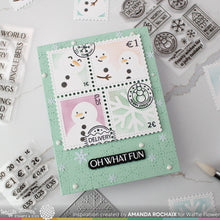 Load image into Gallery viewer, Stencils: Waffle Flower-Postage Collage Snowman Stencil