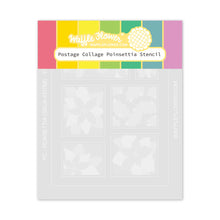 Load image into Gallery viewer, Stencils: Waffle Flower-Postage Collage Poinsettia Stencil
