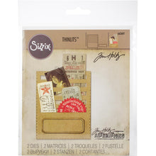Load image into Gallery viewer, Dies: Sizzix Thinlits Dies By Tim Holtz-Stitched Slots