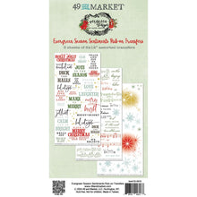 Load image into Gallery viewer, Embellishments: 49 And Market-Evergreen Season Sentiments Rub-On Transfers