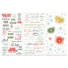 Load image into Gallery viewer, Embellishments: 49 And Market-Evergreen Season Sentiments Rub-On Transfers