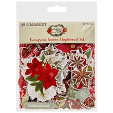 Load image into Gallery viewer, Embellishments: 49 And Market-Evergreen Season Chipboard Set