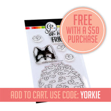 Load image into Gallery viewer, Stamps: Catherine Pooler Designs-Peeking Yorkie Stamp Set