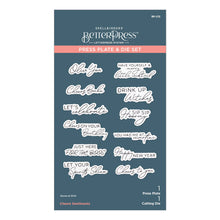 Load image into Gallery viewer, Better Press: Spellbinders-CHEERS SENTIMENTS PRESS PLATE & DIE SET