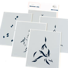 Load image into Gallery viewer, Stencils: PInkfresh Studio-Festive Foliage Tree-4.25"X5.5" 6/Pkg