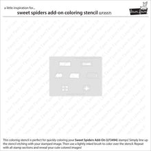 Load image into Gallery viewer, Stencils: Lawn Fawn-Sweet Spiders Add-On Coloring Stencils