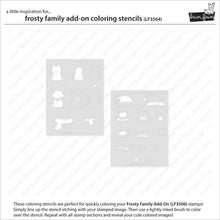 Load image into Gallery viewer, Stencils: Lawn Fawn-Frosty Family Add-On Coloring Stencils