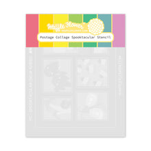 Load image into Gallery viewer, Stencils: Waffle Flower: Postage Collage Spooktacular Stencil Set
