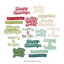 Load image into Gallery viewer, Dies: Concord & 9th-JOLLY HOLIDAY GREETINGS DIES