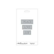 Load image into Gallery viewer, Dies: Kristina Werner with Concord & 9th-PEACE LOVE JOY FRAMES DIES