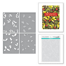 Load image into Gallery viewer, Stencils: Spellbinders-Layered Glimmer Holly Background Stencil