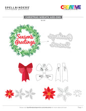 Load image into Gallery viewer, Dies: Spellbinders-CHRISTMAS WREATH ADD-ONS ETCHED DIES