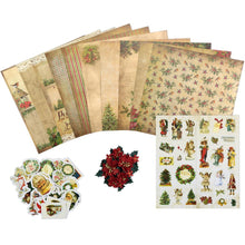 Load image into Gallery viewer, Card/Scrapbooking Kit: Little Birdie Christmas 12"x12" Paper Crafting Kit-Joyful Celebration