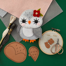 Load image into Gallery viewer, Dies: Spellbinders -FELT SNOWY OWL ETCHED DIES FROM THE FELT STITCH & CREATE COLLECTION BY NICOLE SPOHR