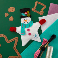 Load image into Gallery viewer, Dies: Spellbinders-FELT SNOWMAN STAR ETCHED DIES FROM THE FELT STITCH & CREATE COLLECTION BY NICOLE SPOHR