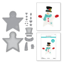 Load image into Gallery viewer, Dies: Spellbinders-FELT SNOWMAN STAR ETCHED DIES FROM THE FELT STITCH & CREATE COLLECTION BY NICOLE SPOHR