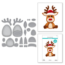 Load image into Gallery viewer, Dies: Spellbinders-FELT REINDEER ETCHED DIES FROM THE FELT STITCH & CREATE COLLECTION BY NICOLE SPOHR
