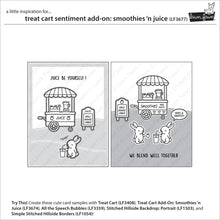 Load image into Gallery viewer, Stamps: Lawn Fawn-Treat Cart Sentiment Add-On: Smoothies ‘n Juice!