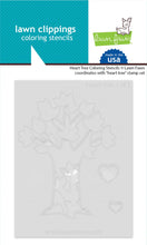 Load image into Gallery viewer, Stencils: Lawn Fawn-Heart Tree Coloring Stencils