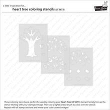 Load image into Gallery viewer, Stencils: Lawn Fawn-Heart Tree Coloring Stencils