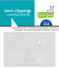 Load image into Gallery viewer, Stencils: Lawn Fawn-Spring Basket Add-On: Birthday Coloring Stencils