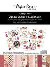 Load image into Gallery viewer, Card Kit: Paper Rose Studio-VINTAGE ROSE 6X8" QUICK CARDS COLLECTION