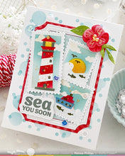Load image into Gallery viewer, Stencils: Waffle Flower-Postage Collage Coastal Stencil