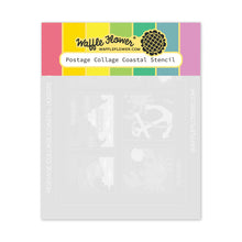 Load image into Gallery viewer, Stencils: Waffle Flower-Postage Collage Coastal Stencil