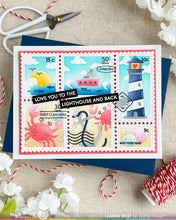 Load image into Gallery viewer, Stencils: Waffle Flower-Postage Collage Coastal Stencil