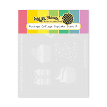 Load image into Gallery viewer, Stencils: Waffle Flower-Postage Collage Cupcake Stencil