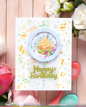 Load image into Gallery viewer, Stencils: Waffle Flower-Confetti Background Stencil