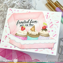 Load image into Gallery viewer, Dies: Waffle Flower-Boxed Cupcakes Die