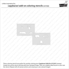 Load image into Gallery viewer, Stencils: Lawn Fawn- Capybaras! Add-On Coloring Stencils