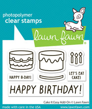 Load image into Gallery viewer, Stamps: Lawn Fawn-Cake It Easy Add-On Stamp Set