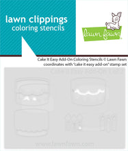 Load image into Gallery viewer, Stencils: Lawn Fawn- Cake It Easy Add-On Coloring Stencils