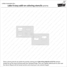 Load image into Gallery viewer, Stencils: Lawn Fawn- Cake It Easy Add-On Coloring Stencils