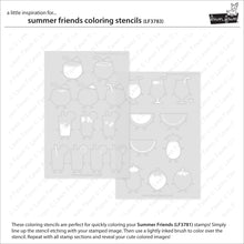 Load image into Gallery viewer, Stencils: Lawn Fawn-Summer Friends Coloring Stencils