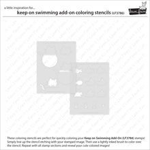 Load image into Gallery viewer, Stencils: Lawn Fawn- Keep On Swimming Add-On Coloring Stencils