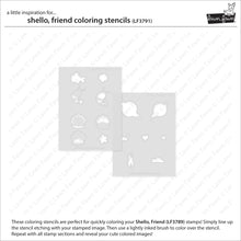 Load image into Gallery viewer, Stencils: Lawn Fawn-Shello, Friend Coloring Stencils