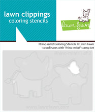 Load image into Gallery viewer, Stencils: Lawn Fawn-Rhino-mite! Coloring Stencils