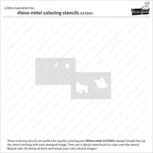 Load image into Gallery viewer, Stencils: Lawn Fawn-Rhino-mite! Coloring Stencils